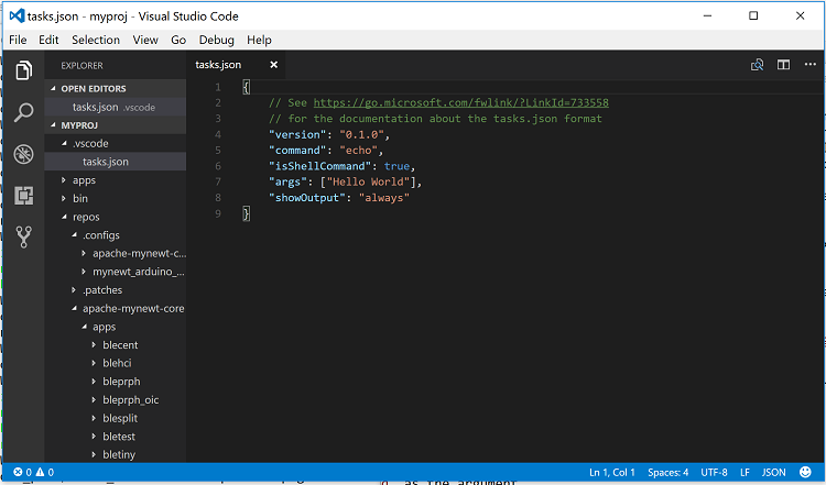 Developing Mynewt Applications With Visual Studio Code Apache Mynewt Latest Documentation